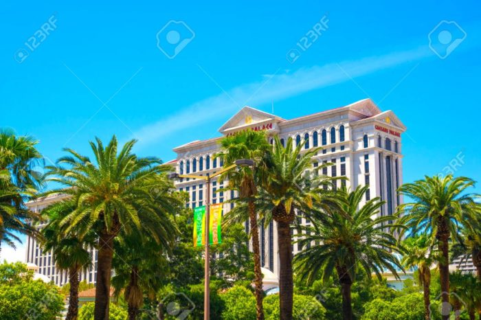 Las Vegas, United States of America - May 05, 2016: The main entrance in Caesars Palace - a luxury hotel and casino at Las Vegas, United States of America on May 05, 2016