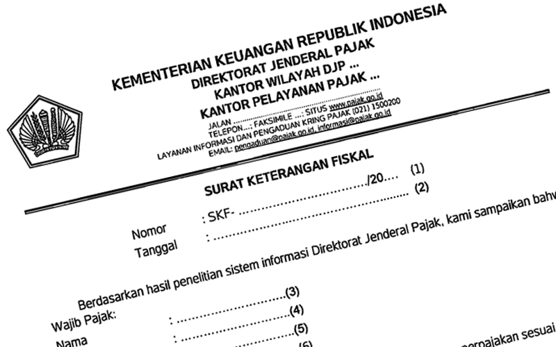 Surat Keterangan Fiskal Skf Thinktax